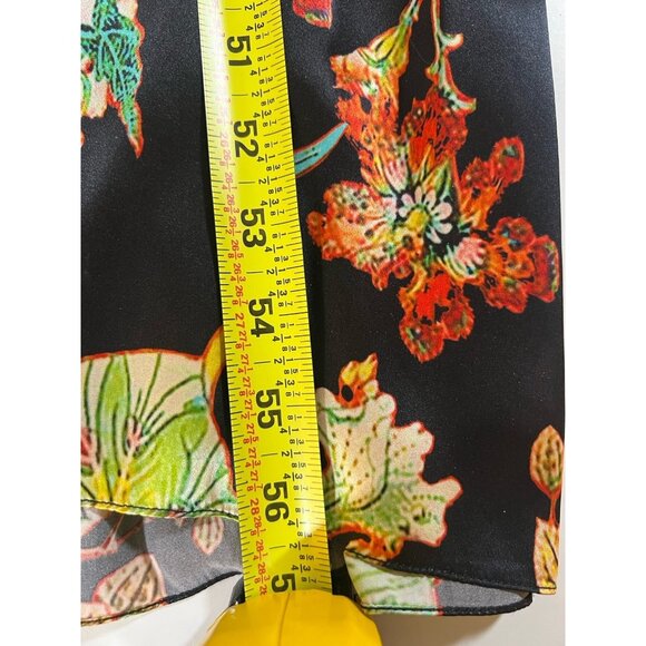 FIGUE Solana maxi silk floral designer dress XS chiffon sleeves beaded resort - Picture 12 of 15